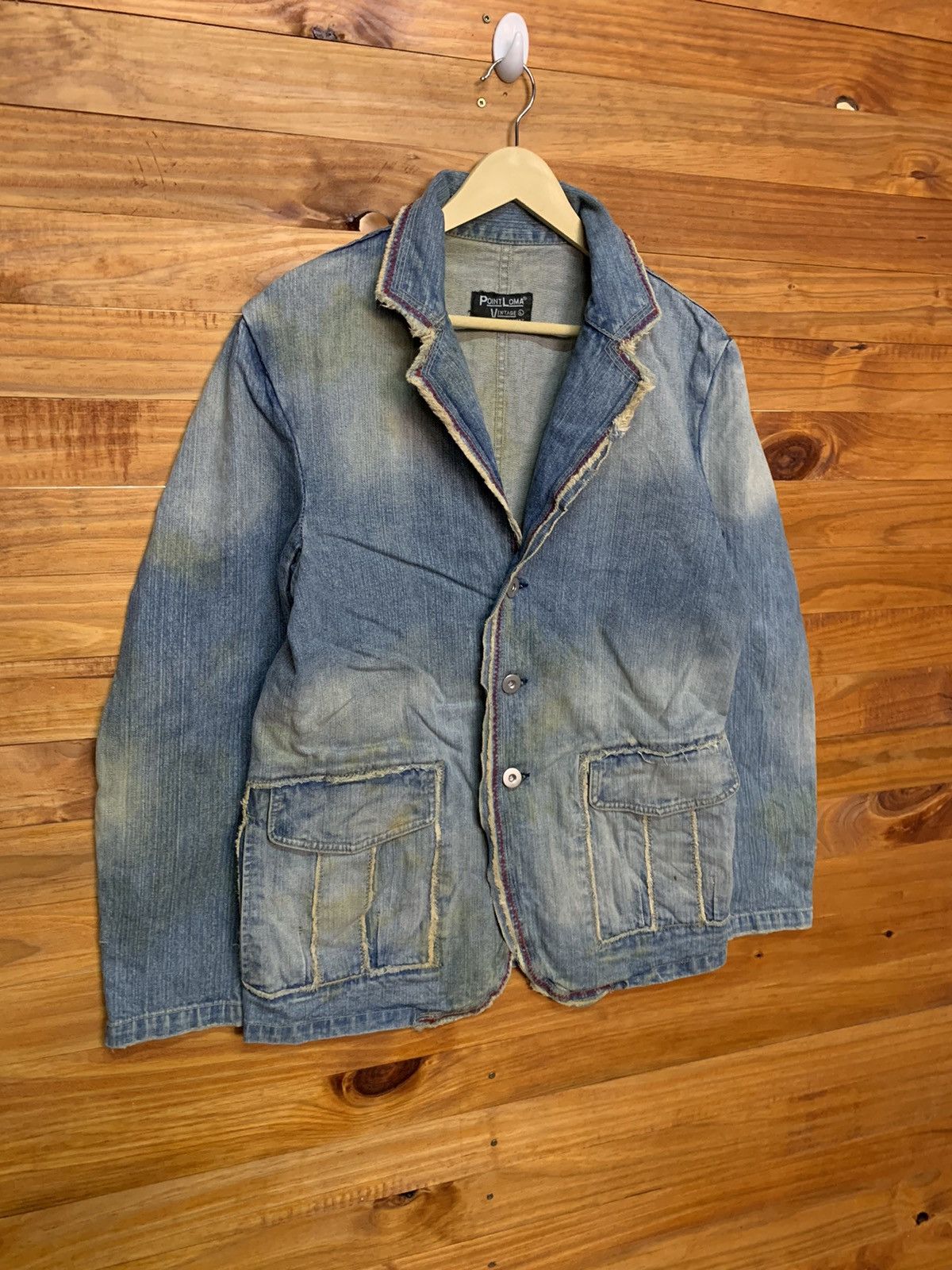 Other Vintage Point Loma Disstressed Denim Chore Jacket Size US M / EU 48-50 / 2 - 3 Thumbnail