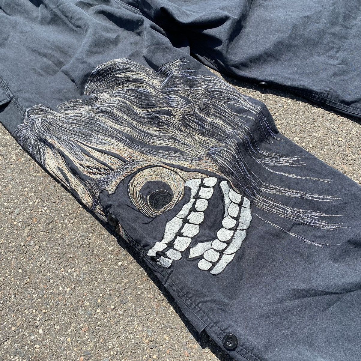 Japanese Brand VINTAGE MAHARISHI FADED BLACK DEMON FACE EMBROIDERED PANTS Size US 32 / EU 48 - 5 Thumbnail