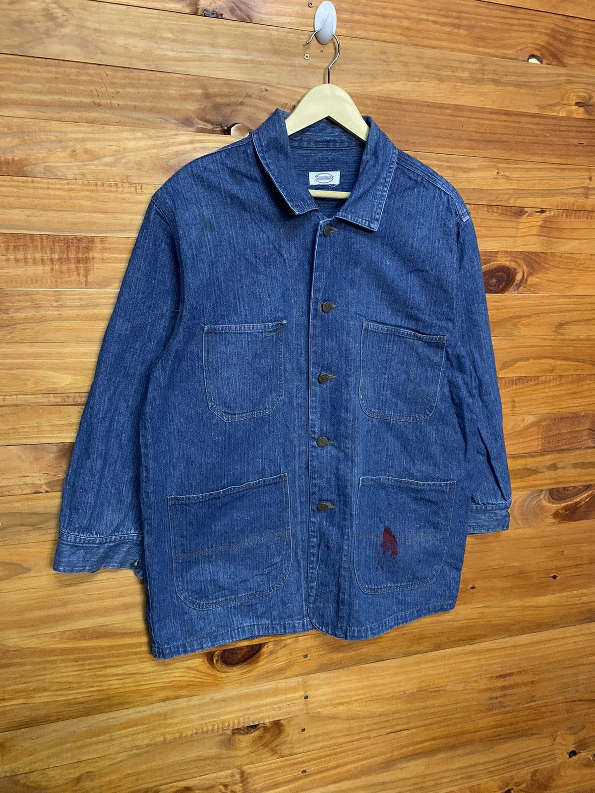 Vintage Vintage Disstressed Chore Jacket Size US L / EU 52-54 / 3 - 3 Thumbnail