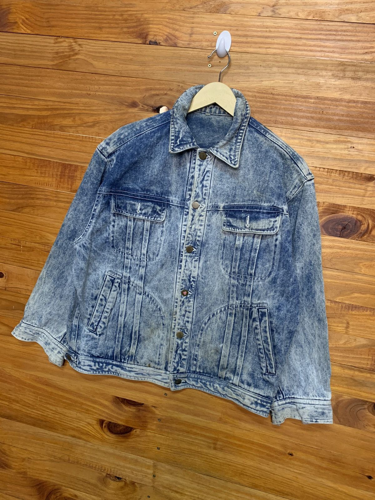 Vintage Vintage Stone Wash Trucker Jacket Size US M / EU 48-50 / 2 - 2 Thumbnail