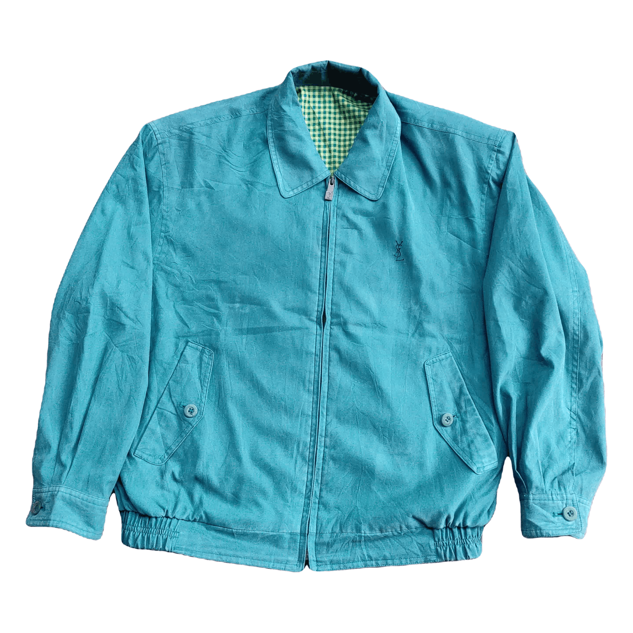 Beautiful Light Green Yves saint Laurent Harington Jacket