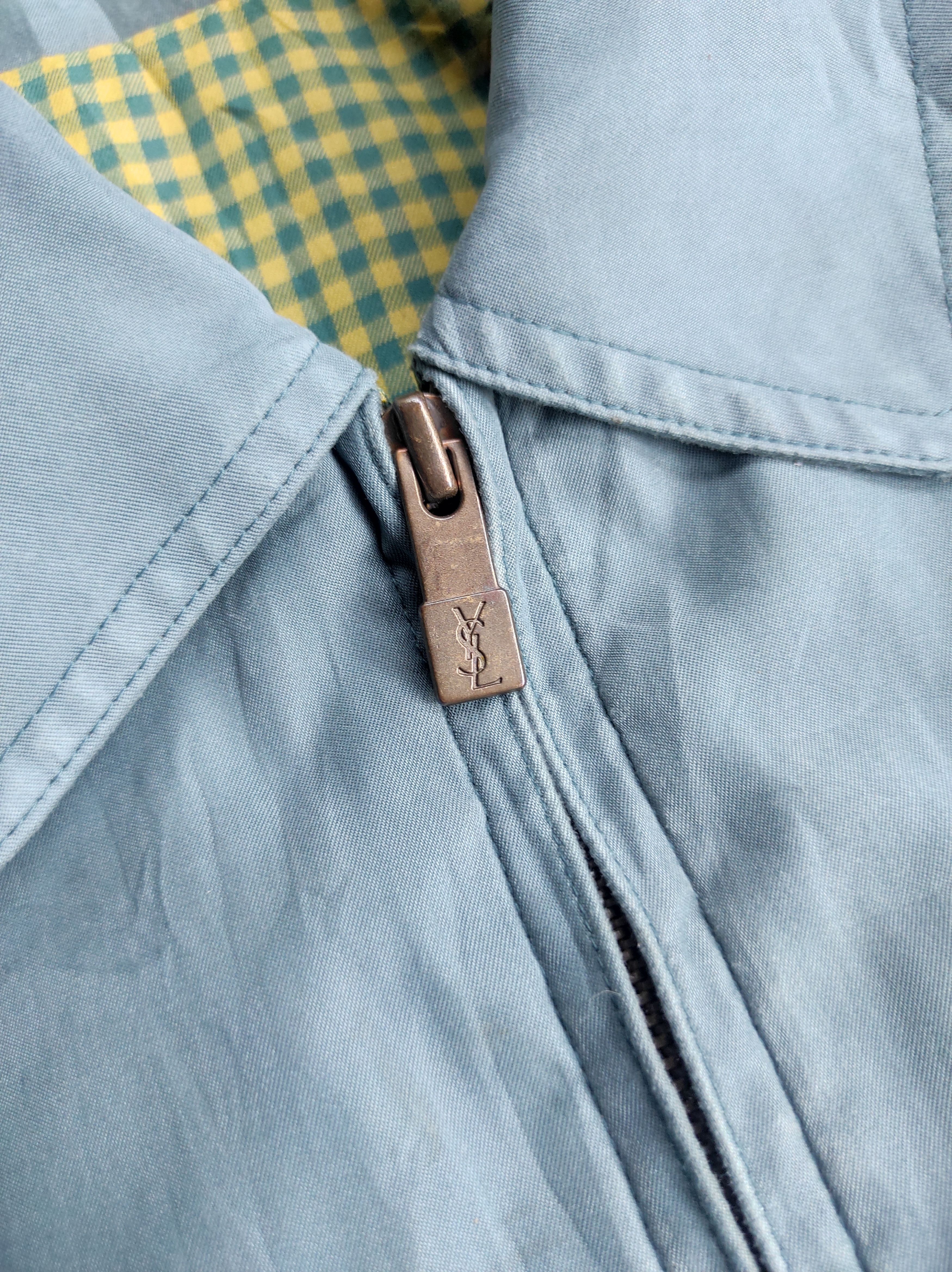 Vintage × Yves Saint Laurent Beautiful Light Green Yves saint Laurent Harington Jacket Size US M / EU 48-50 / 2 - 7 Thumbnail