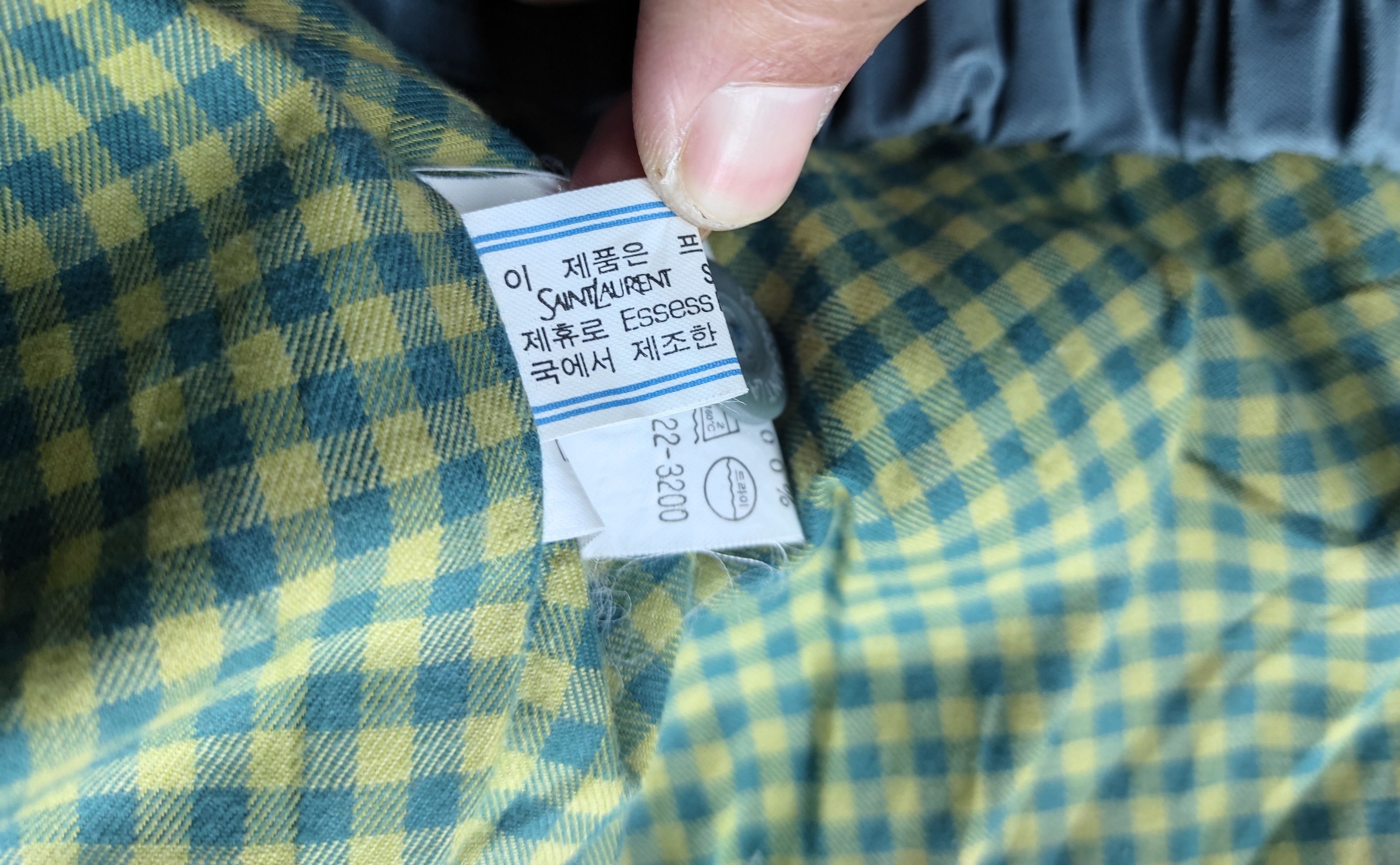 Vintage × Yves Saint Laurent Beautiful Light Green Yves saint Laurent Harington Jacket Size US M / EU 48-50 / 2 - 8 Thumbnail