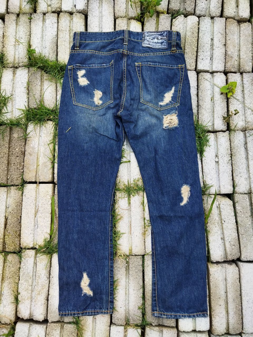 Japanese Brand Co & Lu Japan Distressed Denim - Size 29 Size US 29 - 3 Thumbnail