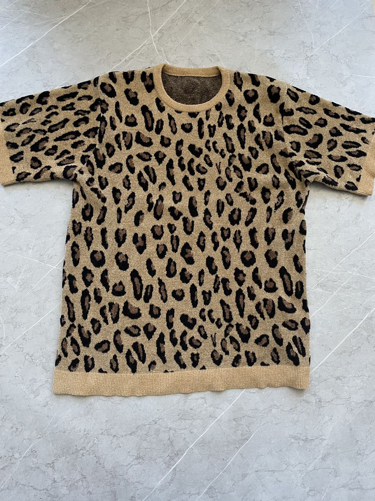 Number (N)ine Leopard knit short sleeves | Grailed