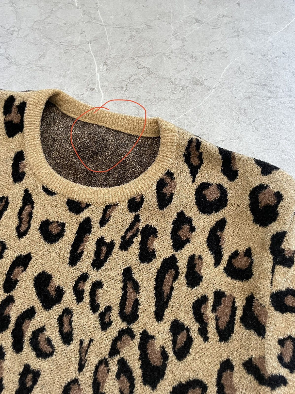 Number (N)ine Leopard knit short sleeves Size US S / EU 44-46 / 1 - 2 Thumbnail