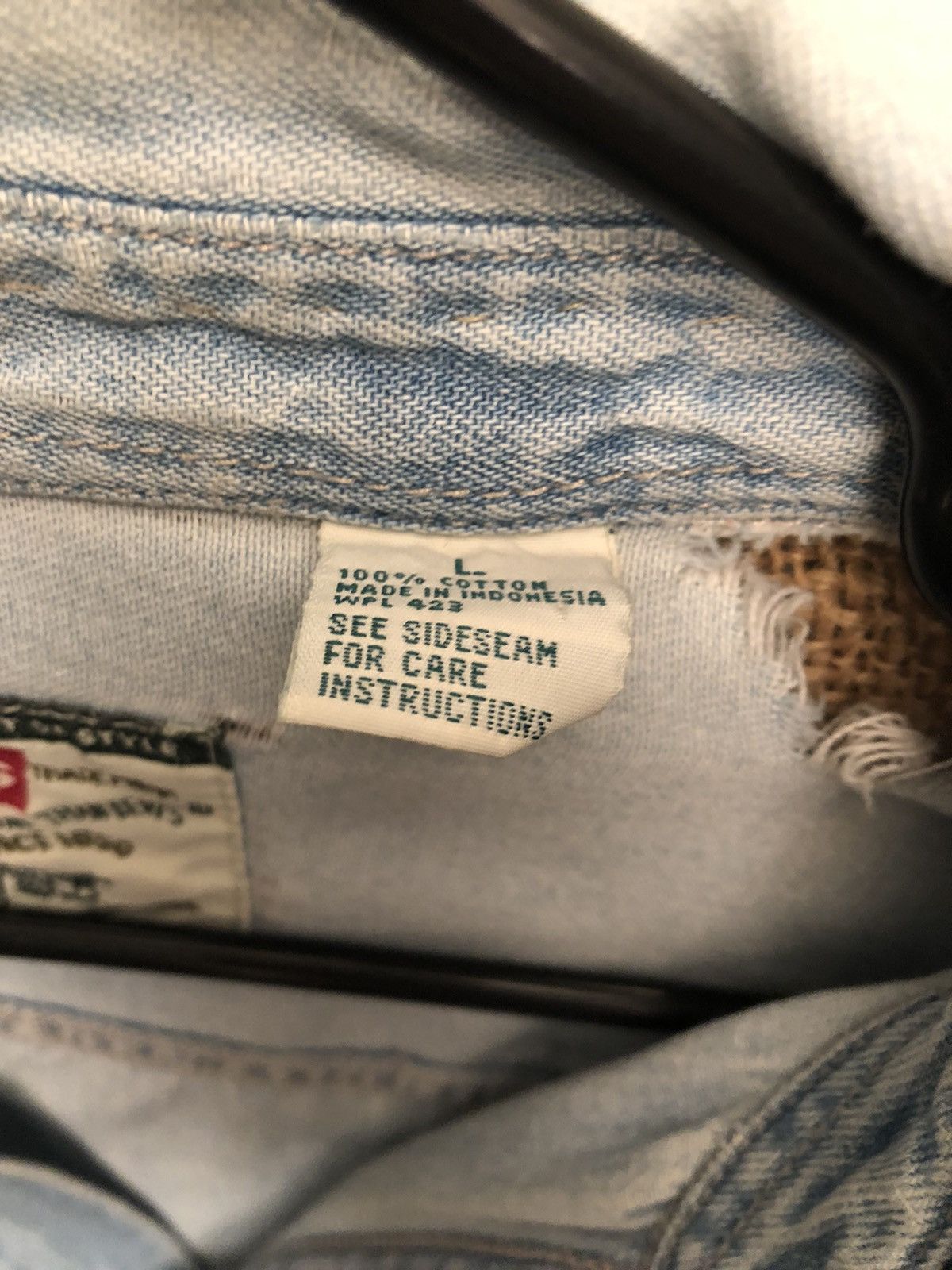 Levi's Distressed Handmade Blanket Southwestern Denim Shirt Size US L / EU 52-54 / 3 - 11 Thumbnail