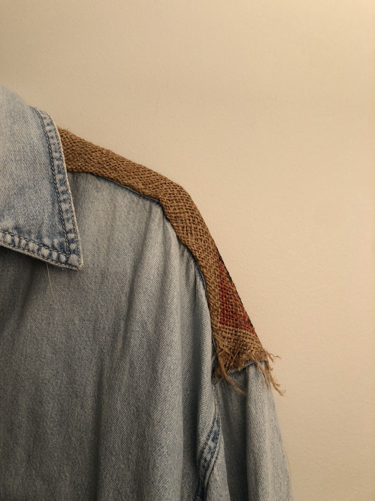 Levi's Distressed Handmade Blanket Southwestern Denim Shirt Size US L / EU 52-54 / 3 - 8 Thumbnail