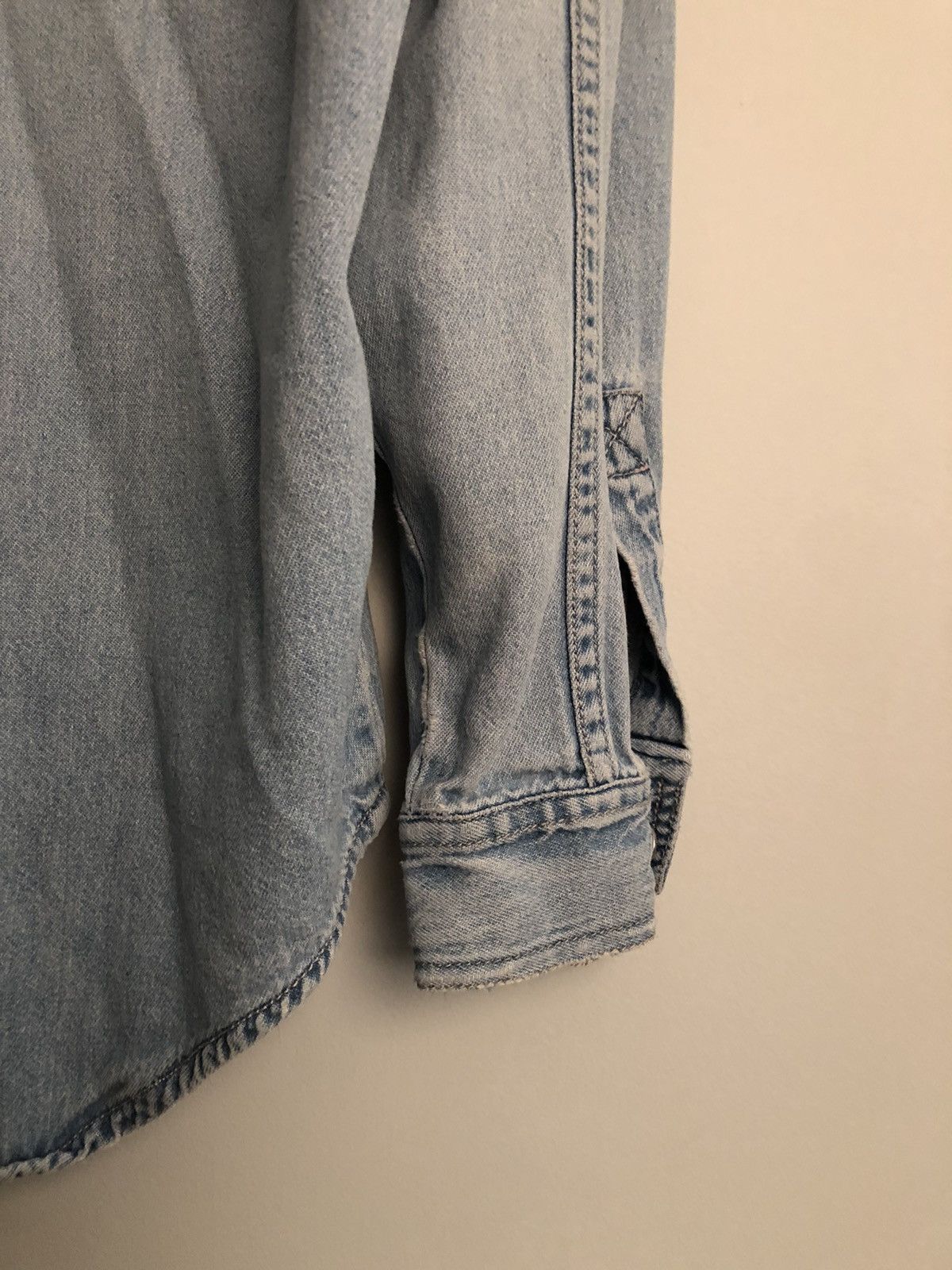 Levi's Distressed Handmade Blanket Southwestern Denim Shirt Size US L / EU 52-54 / 3 - 13 Thumbnail