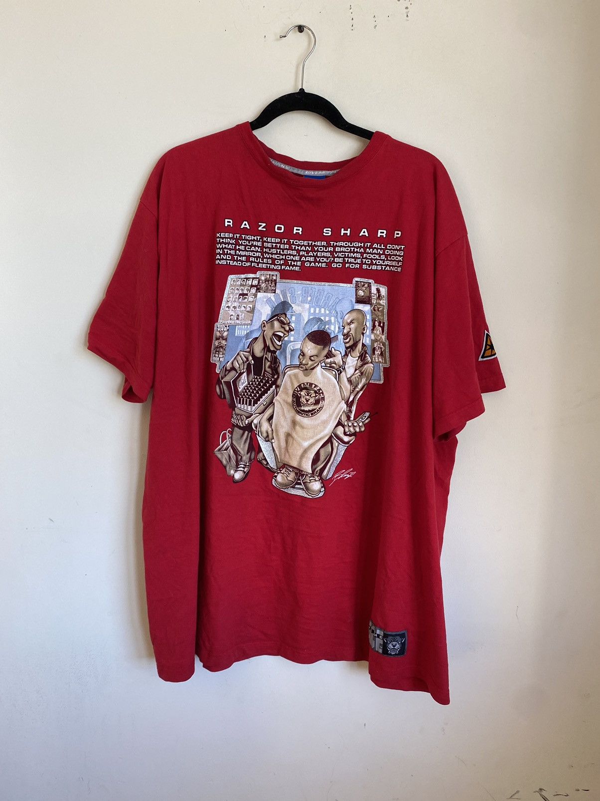 Vintage Vintage Give me Face razor sharp streetwear tee Y2K Size US XXL / EU 58 / 5 - 1 Thumbnail