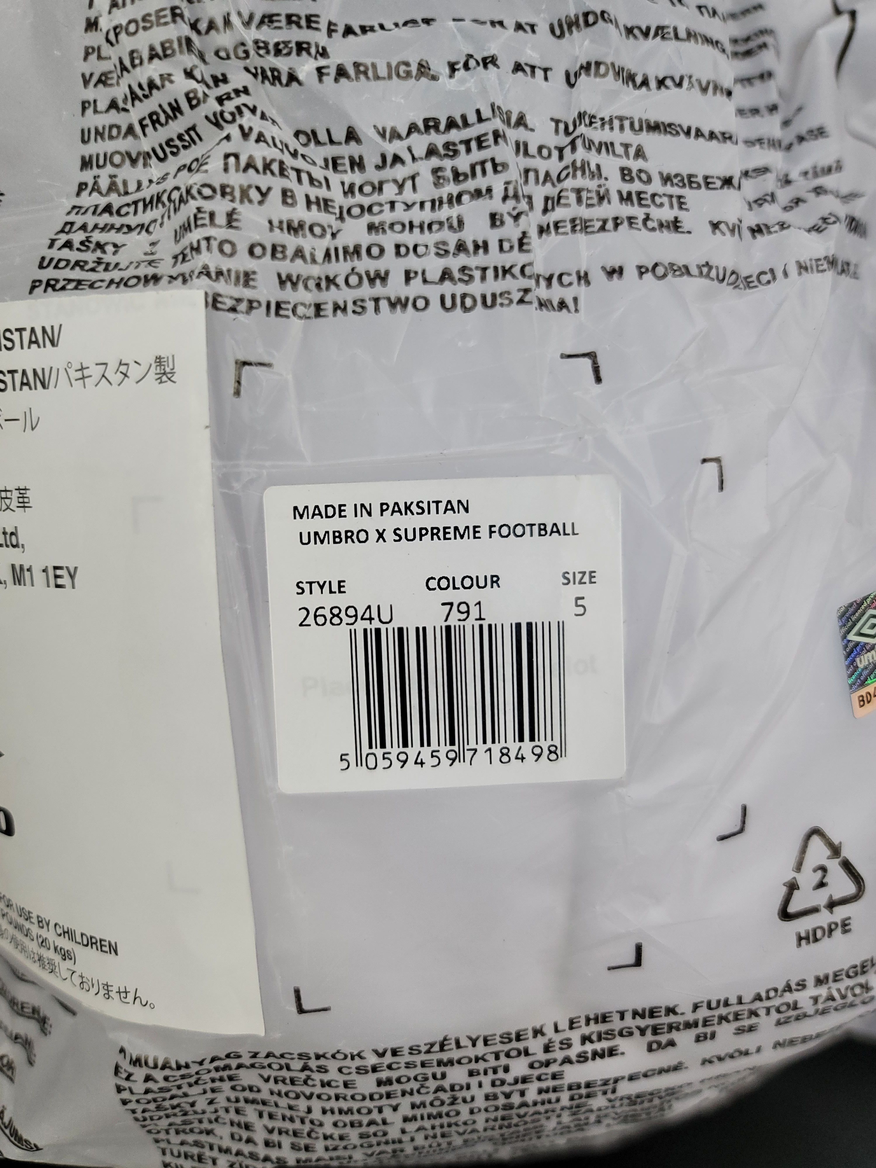 Supreme × Umbro Supreme x Umbro Soccer Ball Size 5 SS22 CONFIRMED ORDER Size ONE SIZE - 6 Thumbnail