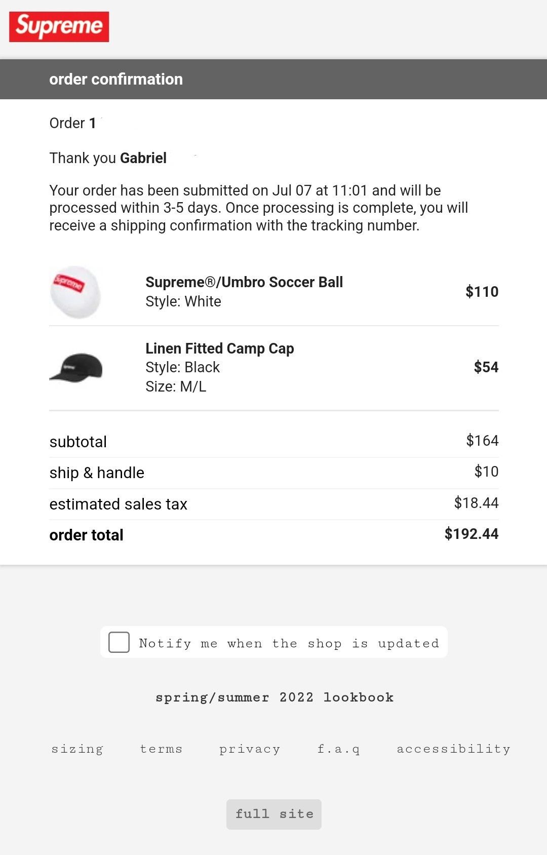 Supreme × Umbro Supreme x Umbro Soccer Ball Size 5 SS22 CONFIRMED ORDER Size ONE SIZE - 7 Thumbnail