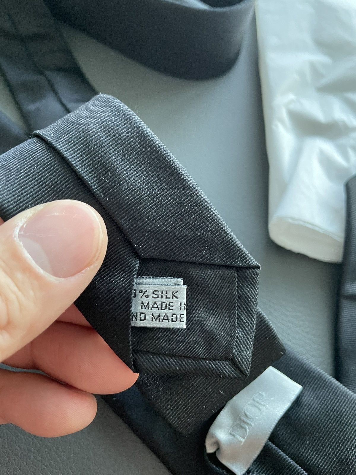 Dior Rare Limited Edition Dior Embroidery Logo Premium Silk Tie Size ONE SIZE - 9 Thumbnail