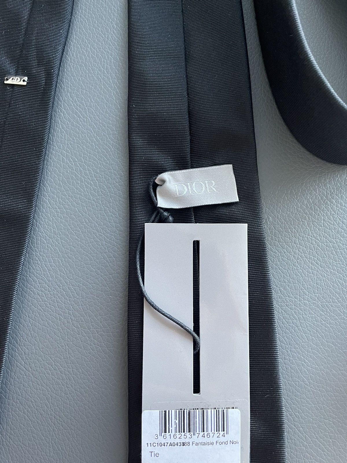 Dior Rare Limited Edition Dior Embroidery Logo Premium Silk Tie Size ONE SIZE - 6 Thumbnail