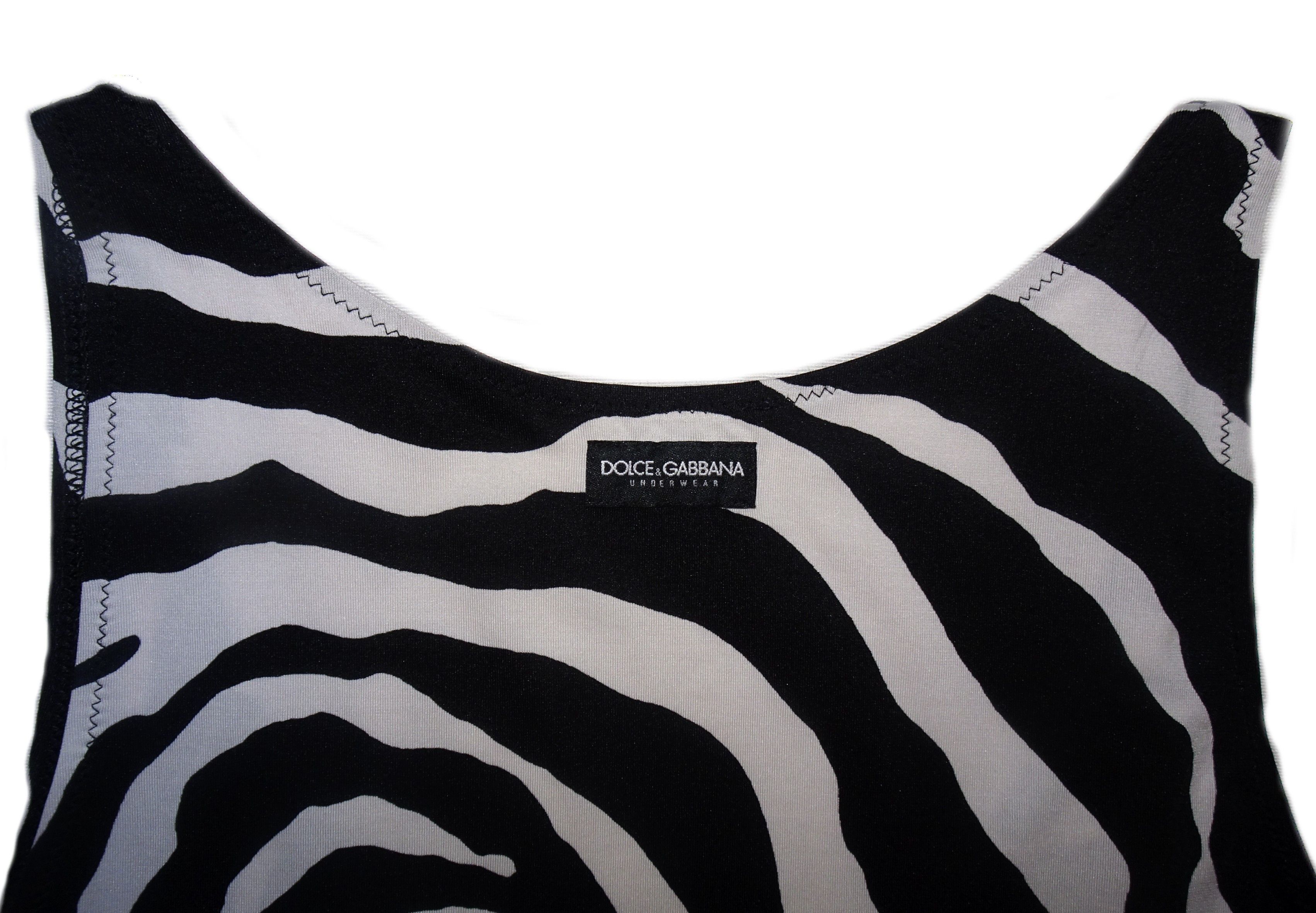 Dolce & Gabbana DOLCE AND GABBANA ZEBRA PRINT WOMEN'S TOP Size S / US 4 / IT 40 - 2 Thumbnail