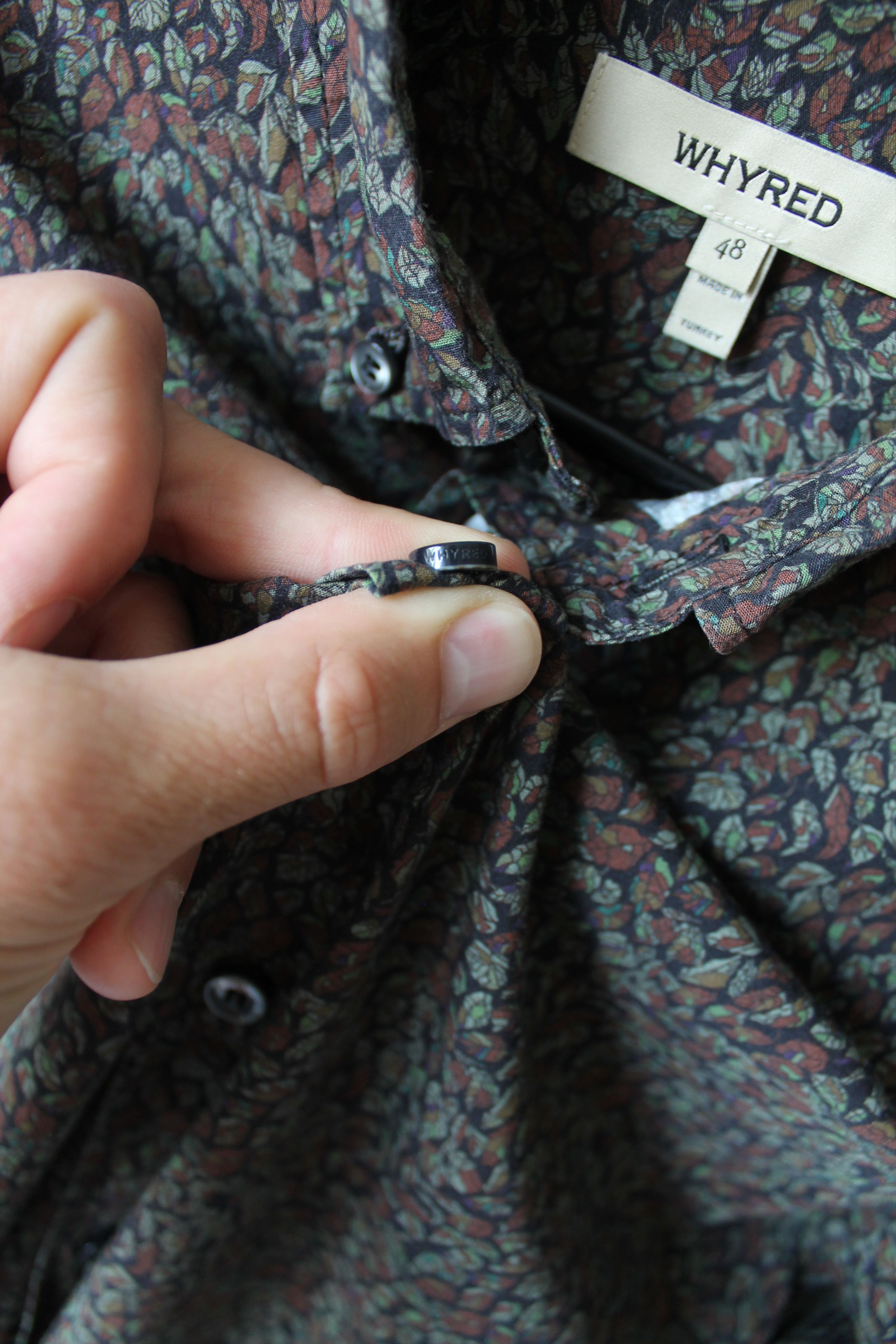 Whyred WHYRED Floral Shirt Cotton Long Sleeve Size US M / EU 48-50 / 2 - 6 Thumbnail
