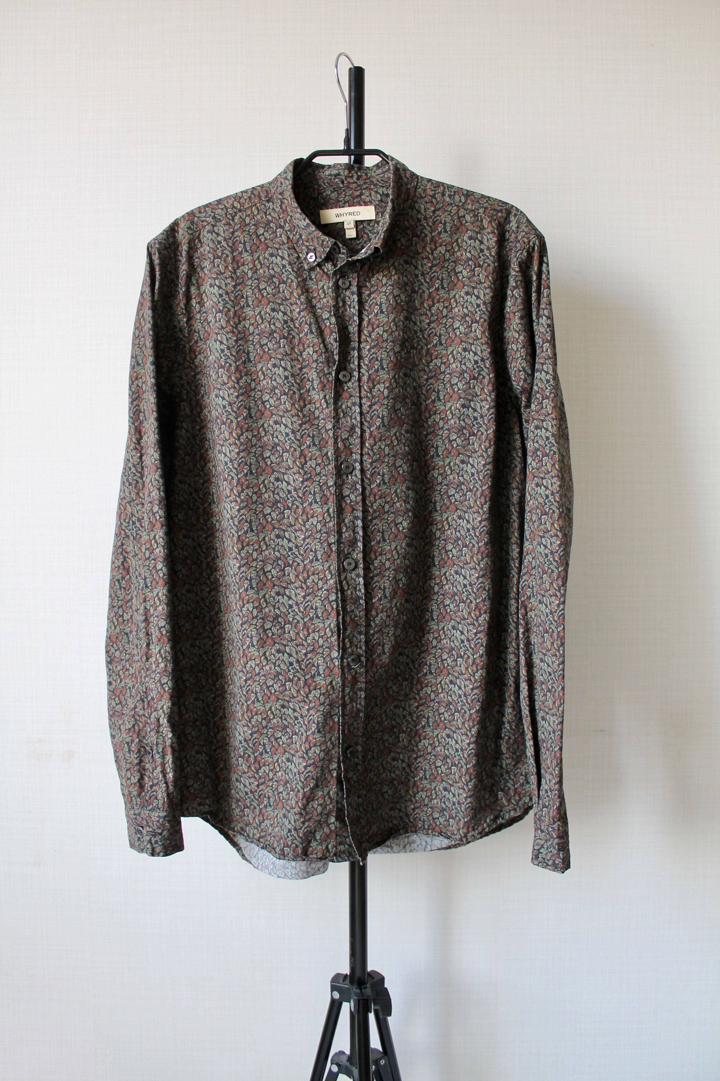 Whyred WHYRED Floral Shirt Cotton Long Sleeve Size US M / EU 48-50 / 2 - 1 Thumbnail