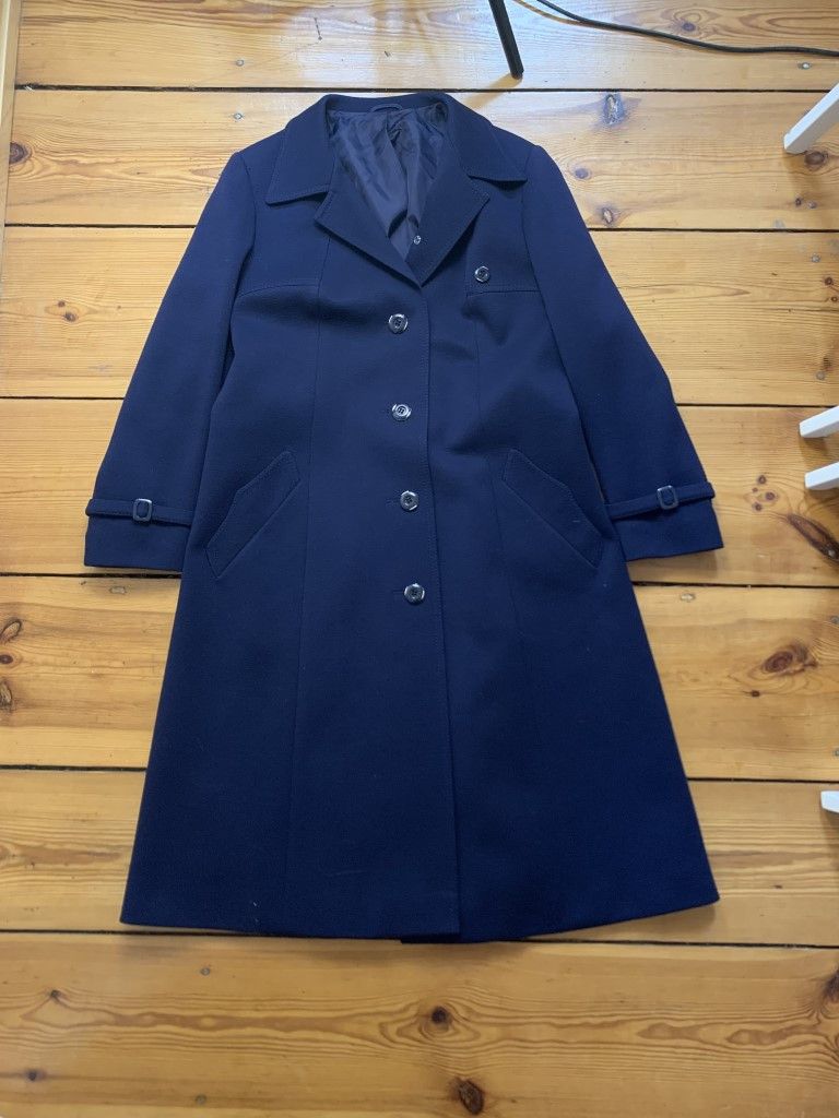 Vintage Vintage West German Virgin Wool Navy Coat Size US S / EU 44-46 / 1 - 2 Thumbnail