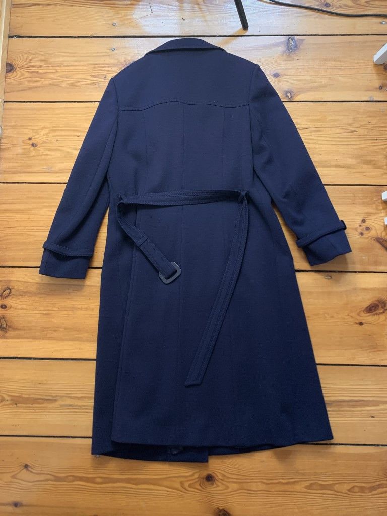 Vintage Vintage West German Virgin Wool Navy Coat Size US S / EU 44-46 / 1 - 3 Thumbnail