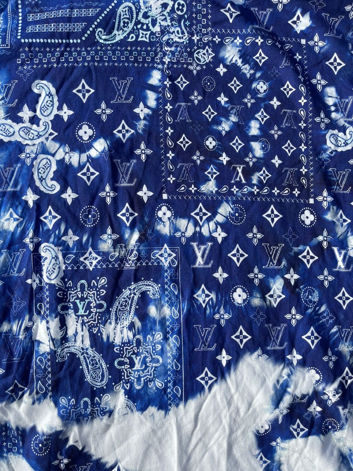 Louis Vuitton Monogram Bandana Printed T-Shirt Blue/White Men's - SS22 - GB