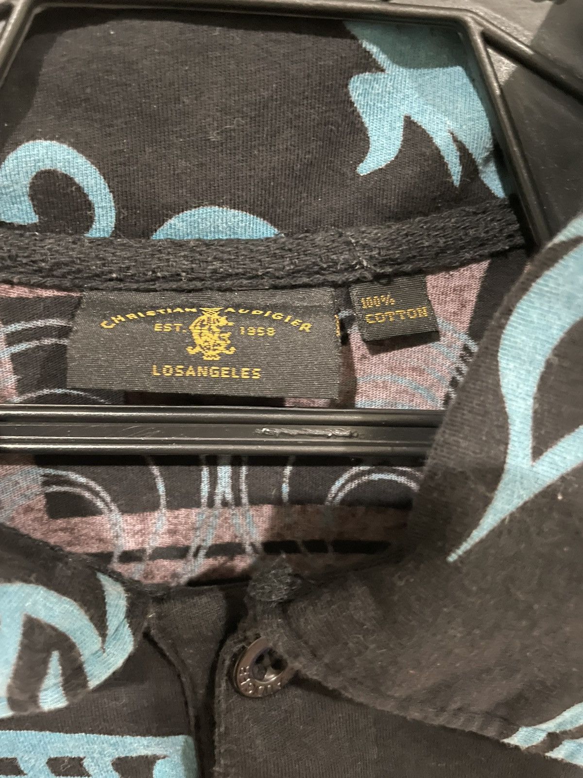 Christian Audigier × Designer × Vintage Christian Audigier Baroque Bling Cotton Shirts Size US L / EU 52-54 / 3 - 12 Thumbnail
