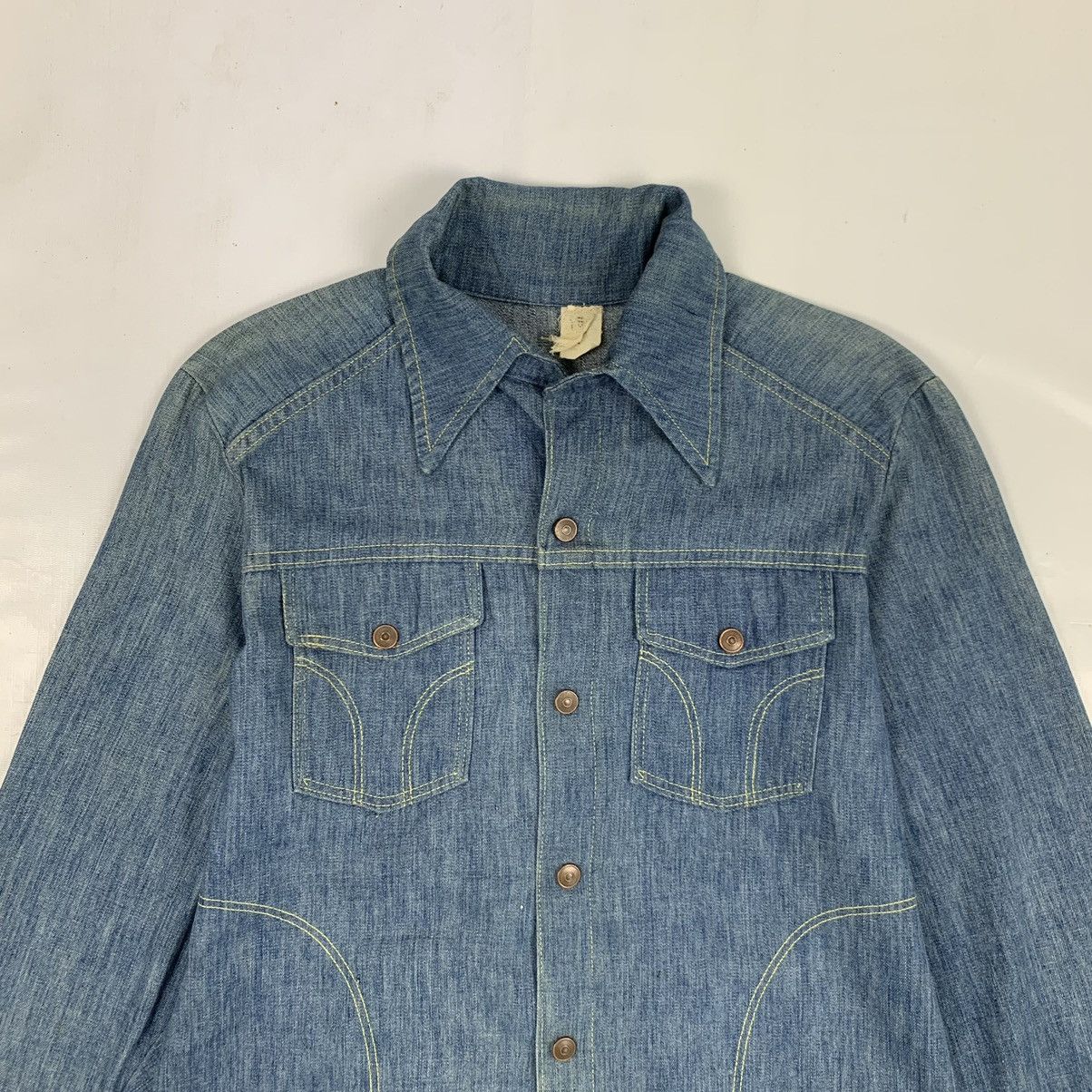 Japanese Brand Vintage 70s Buckaroo Sears Button Up Denim Shirt Size US M / EU 48-50 / 2 - 6 Thumbnail
