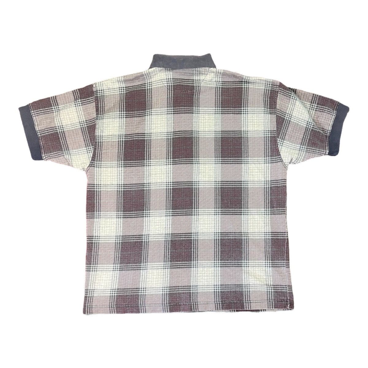 Japanese Brand Vintage Plaid Polo 90s Skate Style Size US M / EU 48-50 / 2 - 2 Thumbnail