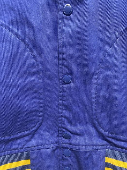 Palace Skateboarding chain stitch bomber jacket blue | Grailed