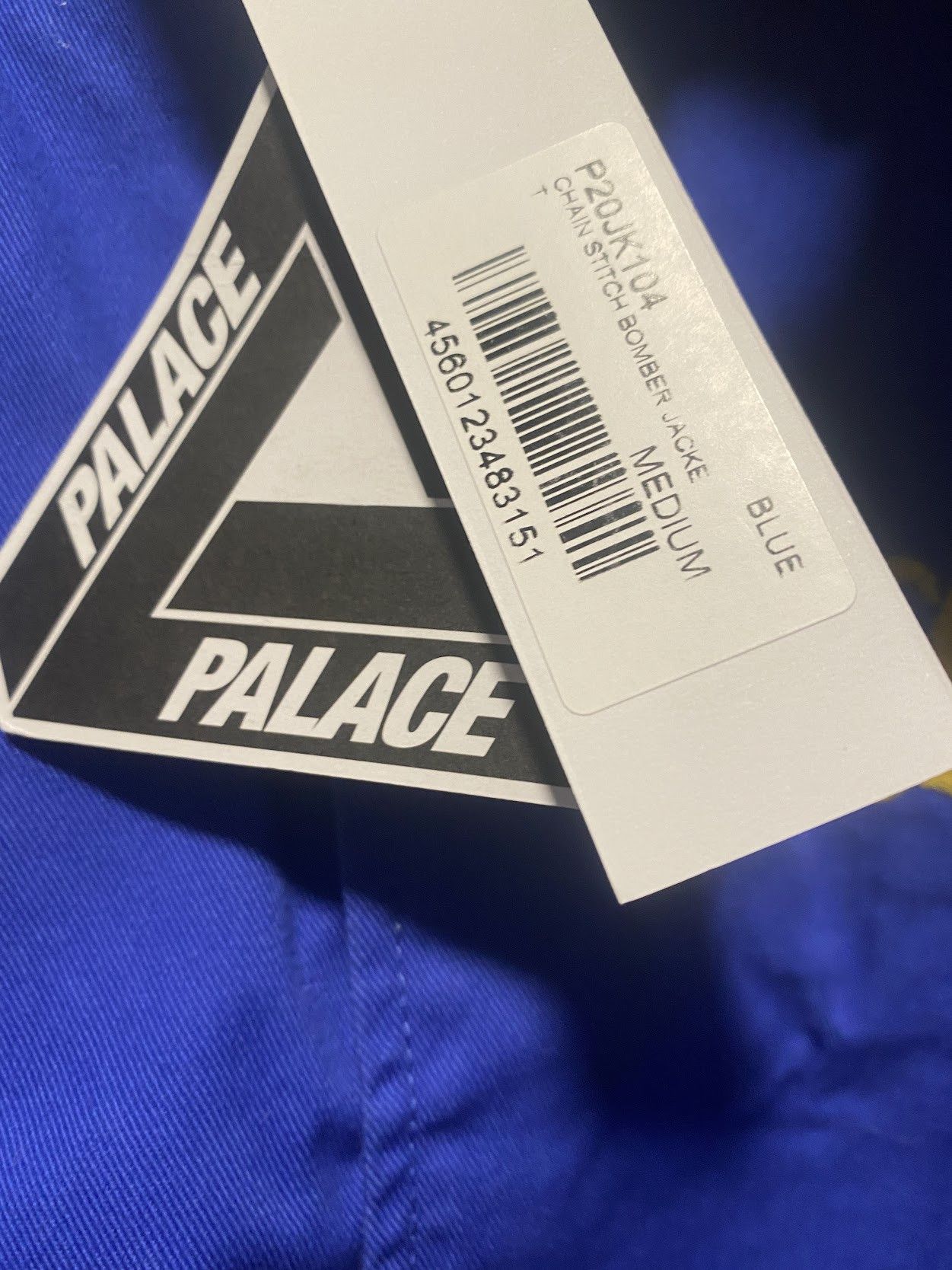 Palace Skateboarding chain stitch bomber jacket blue Size US M / EU 48-50 / 2 - 4 Thumbnail