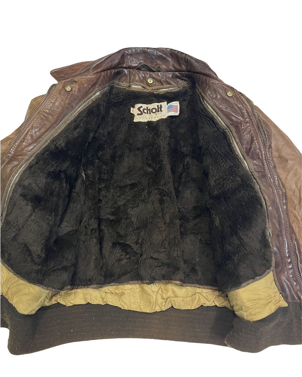 Schott × Vintage 🔥RARE🔥VINTAGE SCHOTT LEATHER JACKET Size US M / EU 48-50 / 2 - 18 Thumbnail