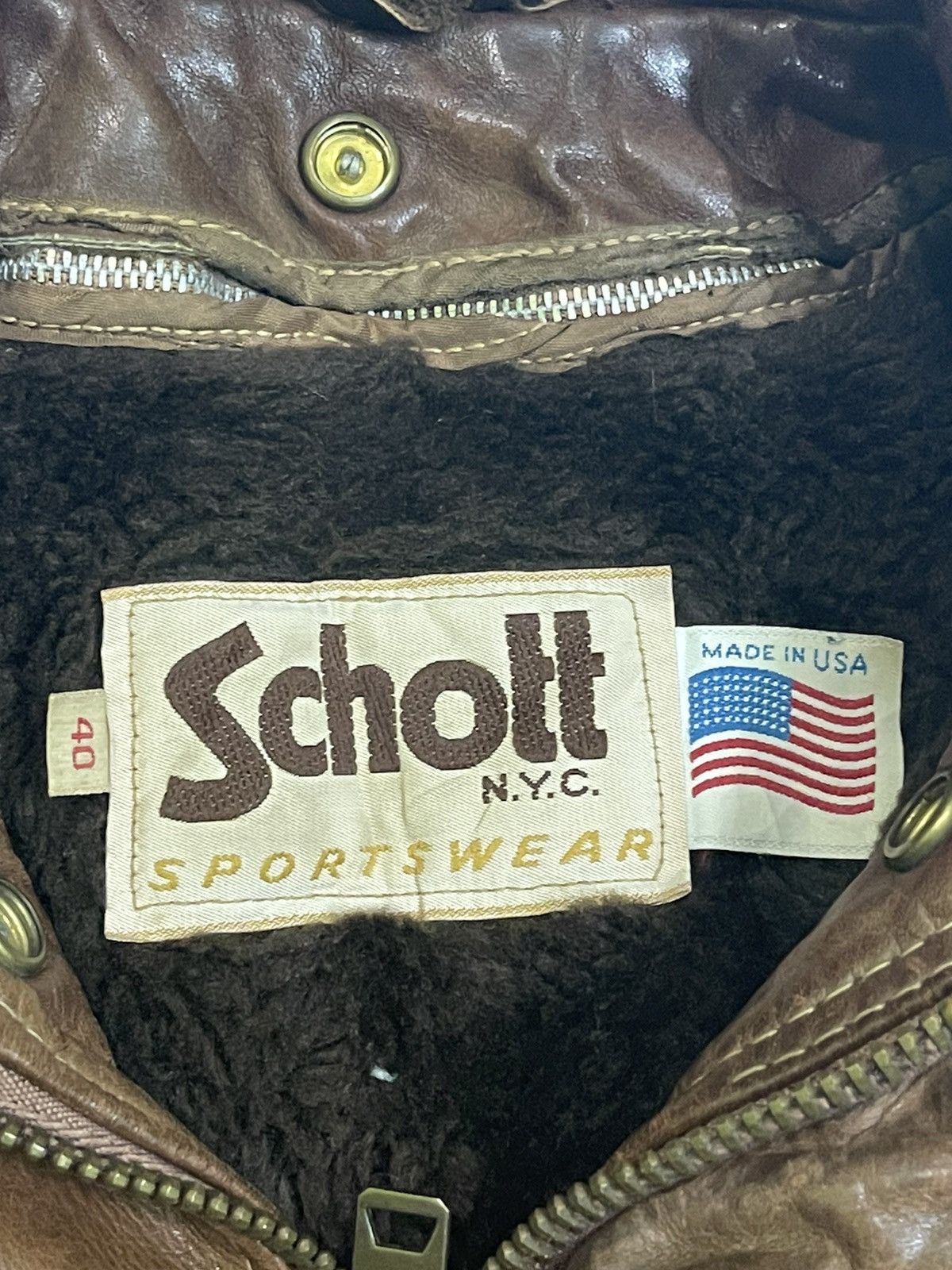 Schott × Vintage 🔥RARE🔥VINTAGE SCHOTT LEATHER JACKET Size US M / EU 48-50 / 2 - 17 Thumbnail