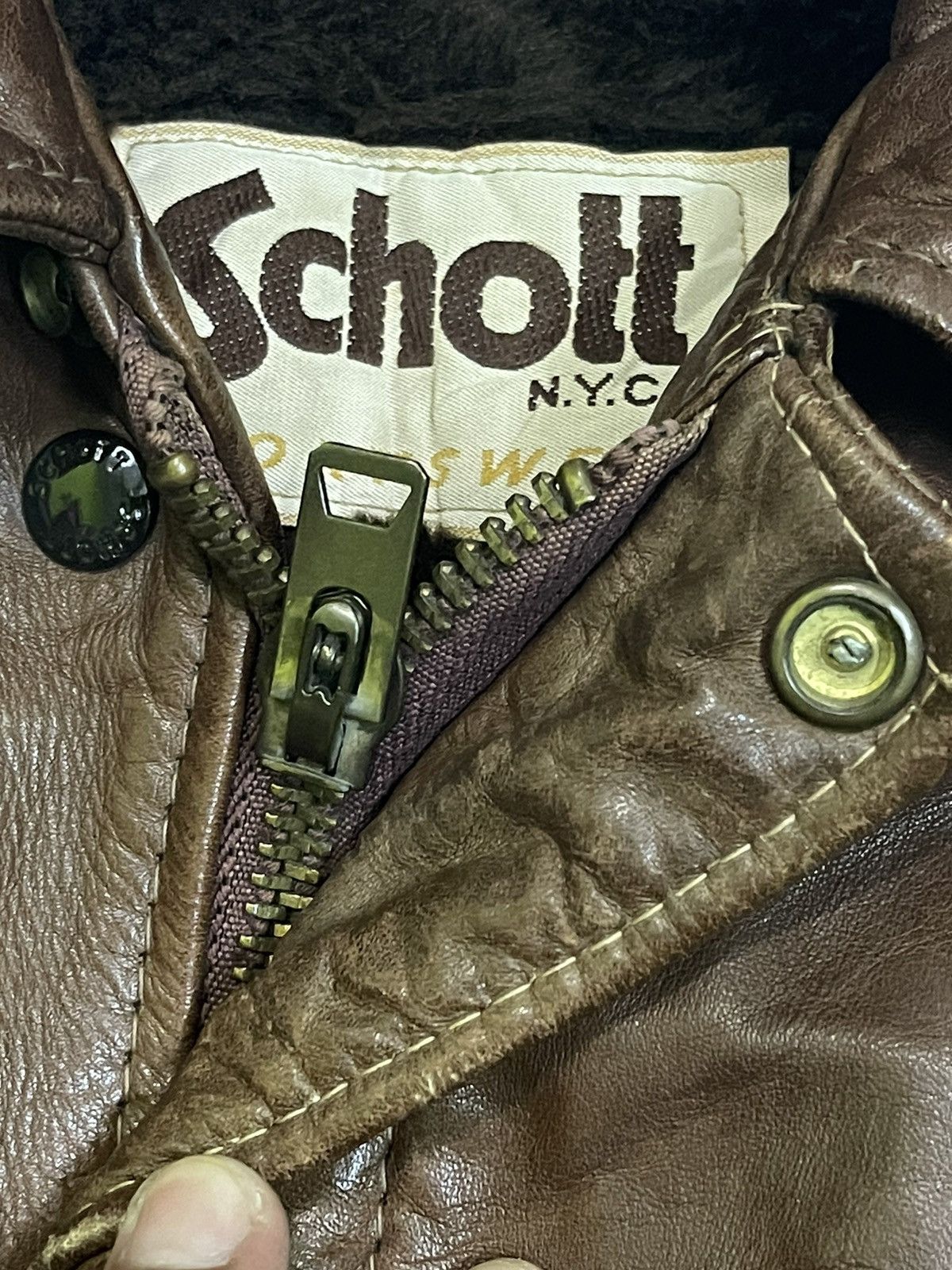 Schott × Vintage 🔥RARE🔥VINTAGE SCHOTT LEATHER JACKET Size US M / EU 48-50 / 2 - 10 Thumbnail