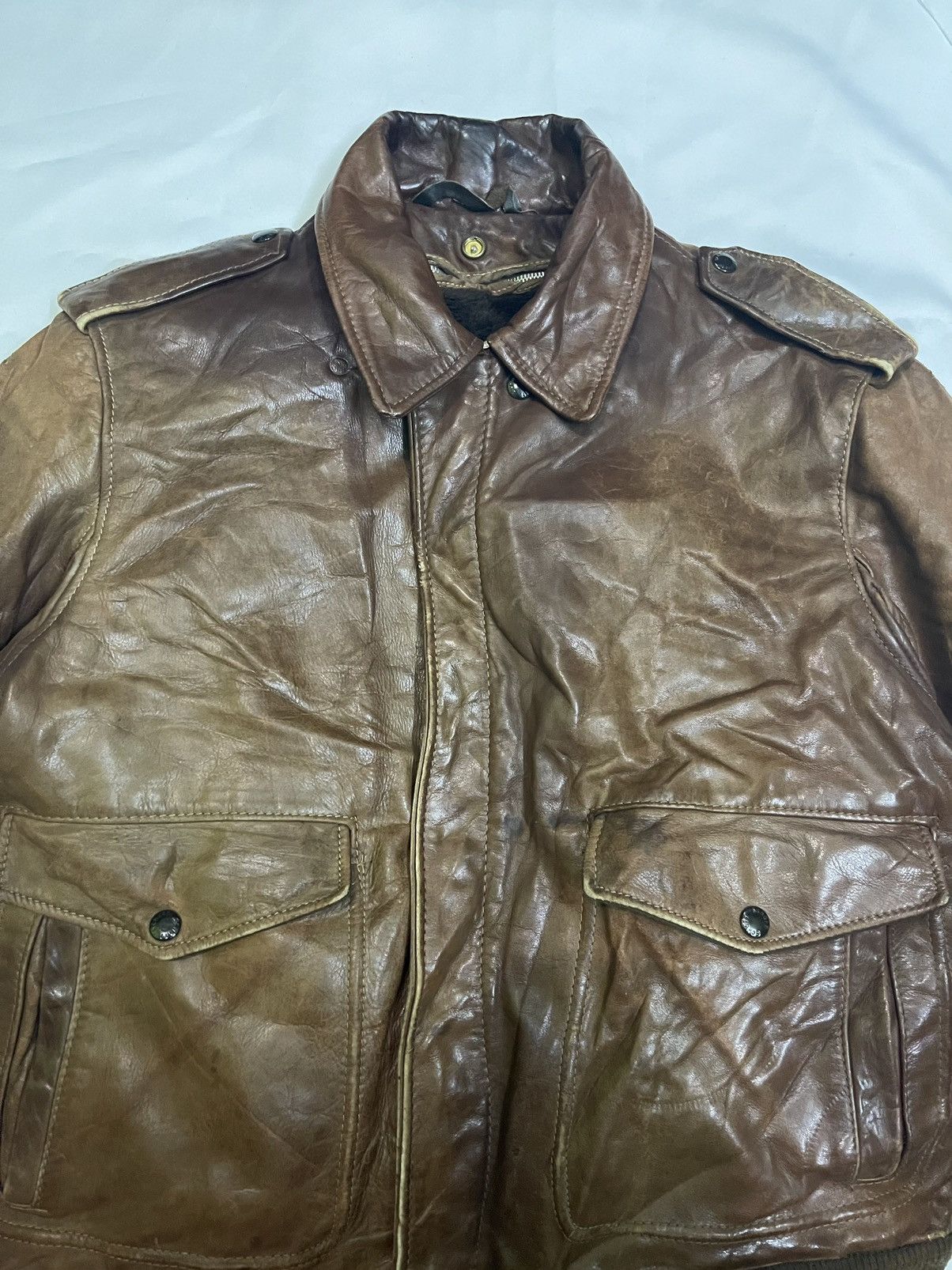 Schott × Vintage 🔥RARE🔥VINTAGE SCHOTT LEATHER JACKET Size US M / EU 48-50 / 2 - 8 Thumbnail
