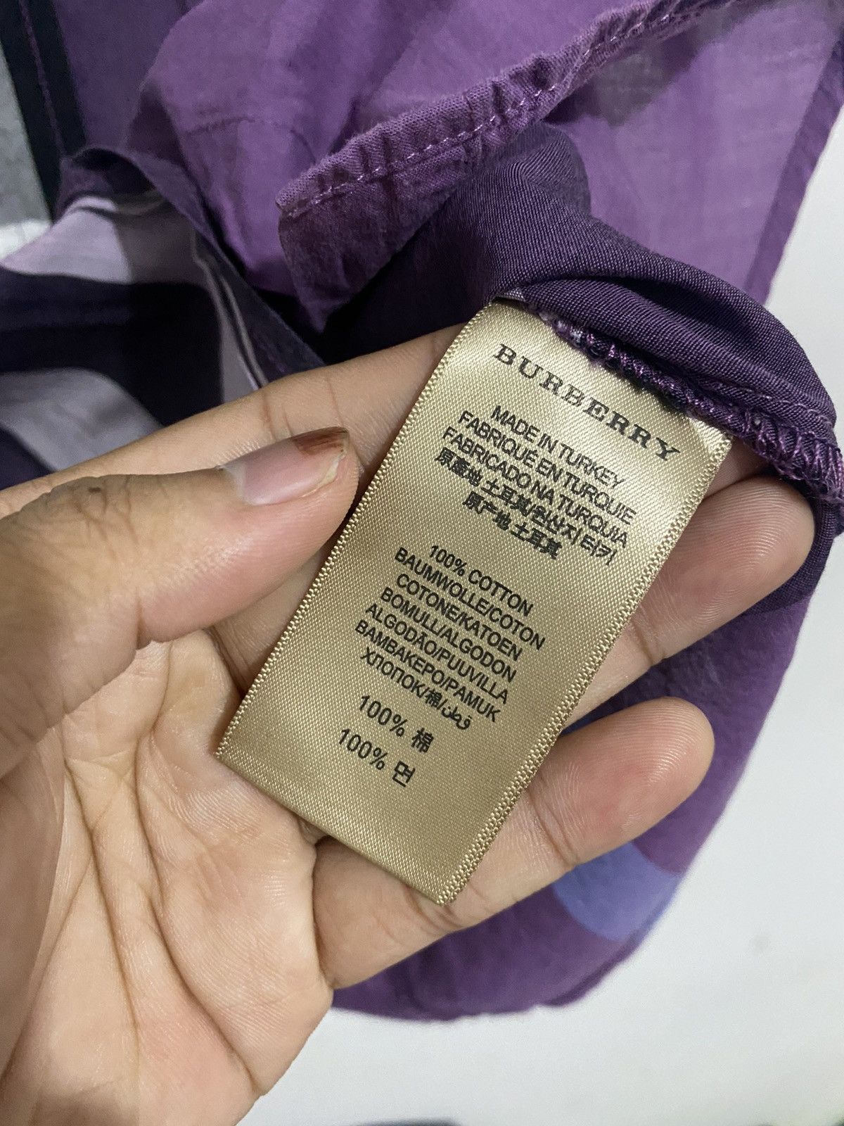 Burberry Burberry Brit Women Shirt Purple Size M / US 6-8 / IT 42-44 - 5 Thumbnail