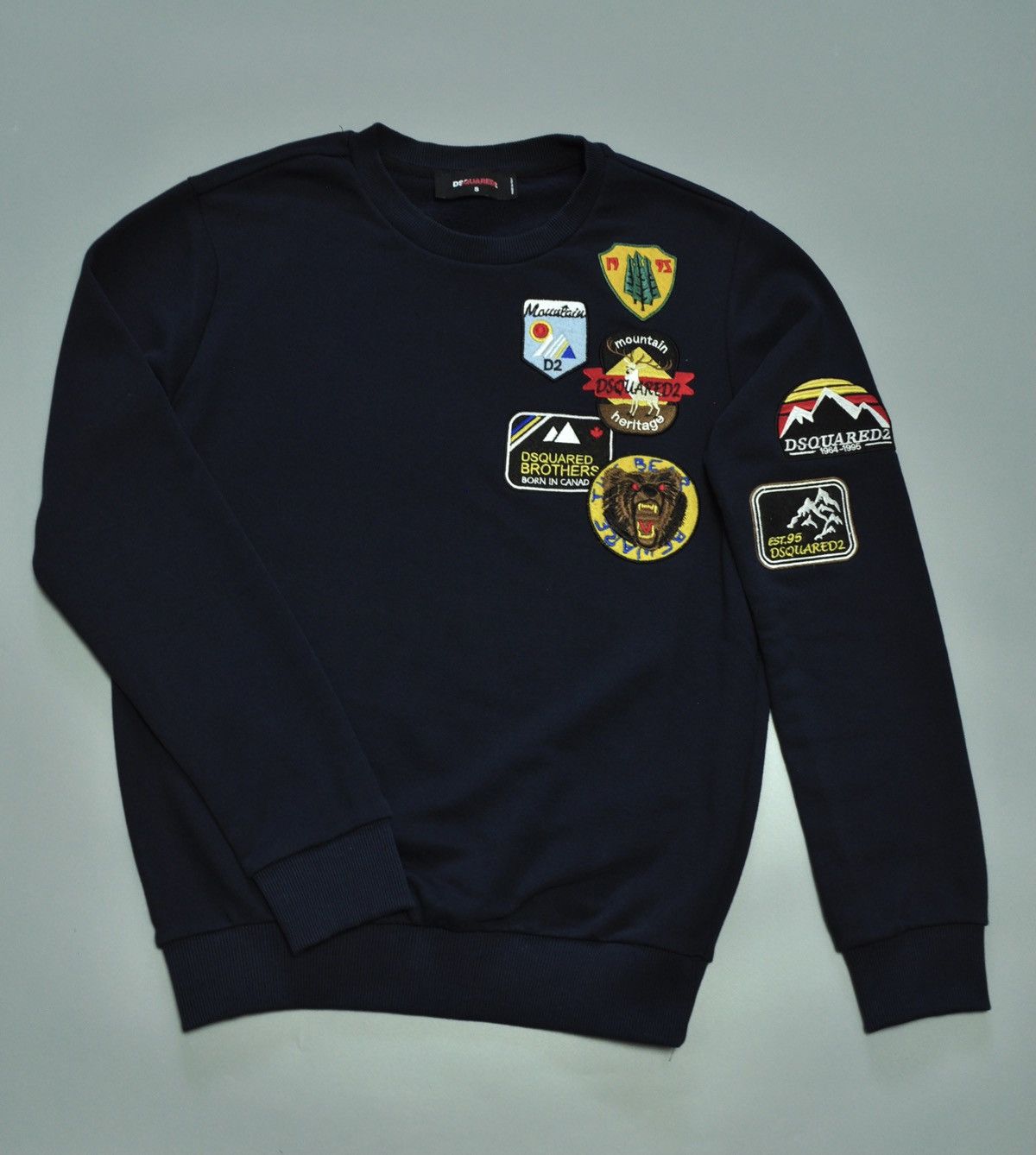 Dsquared patch logo sweatshirt hotsell