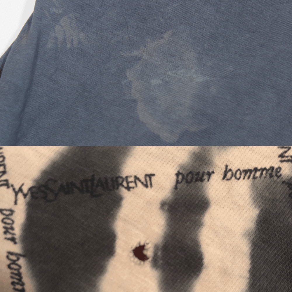 Yves Saint Laurent 90S YSL Multilogo Tie Dye T-Shirt Vintage Size US L / EU 52-54 / 3 - 9 Thumbnail
