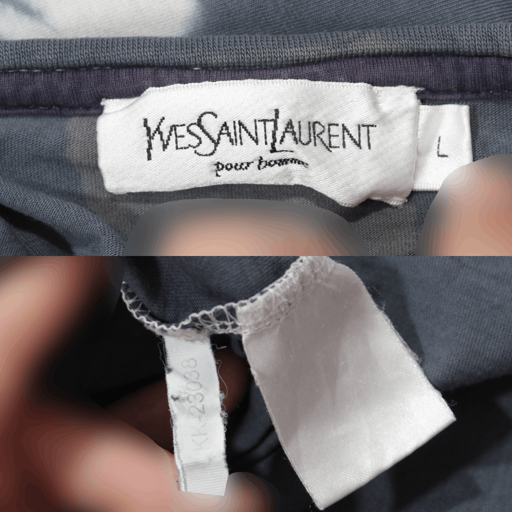 Yves Saint Laurent 90S YSL Multilogo Tie Dye T-Shirt Vintage Size US L / EU 52-54 / 3 - 10 Thumbnail