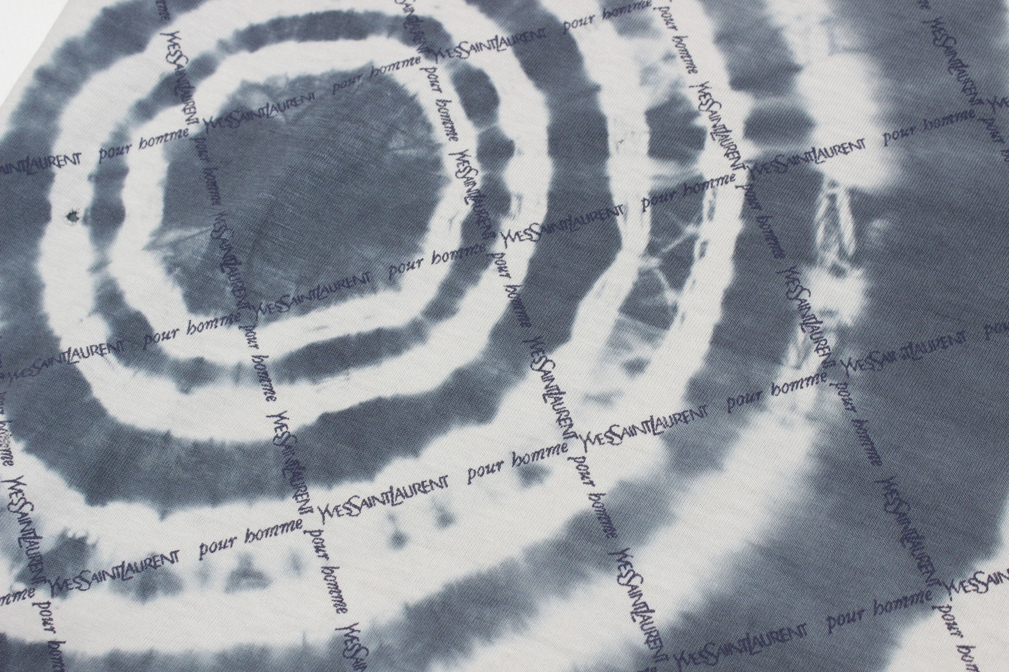 Yves Saint Laurent 90S YSL Multilogo Tie Dye T-Shirt Vintage Size US L / EU 52-54 / 3 - 4 Thumbnail