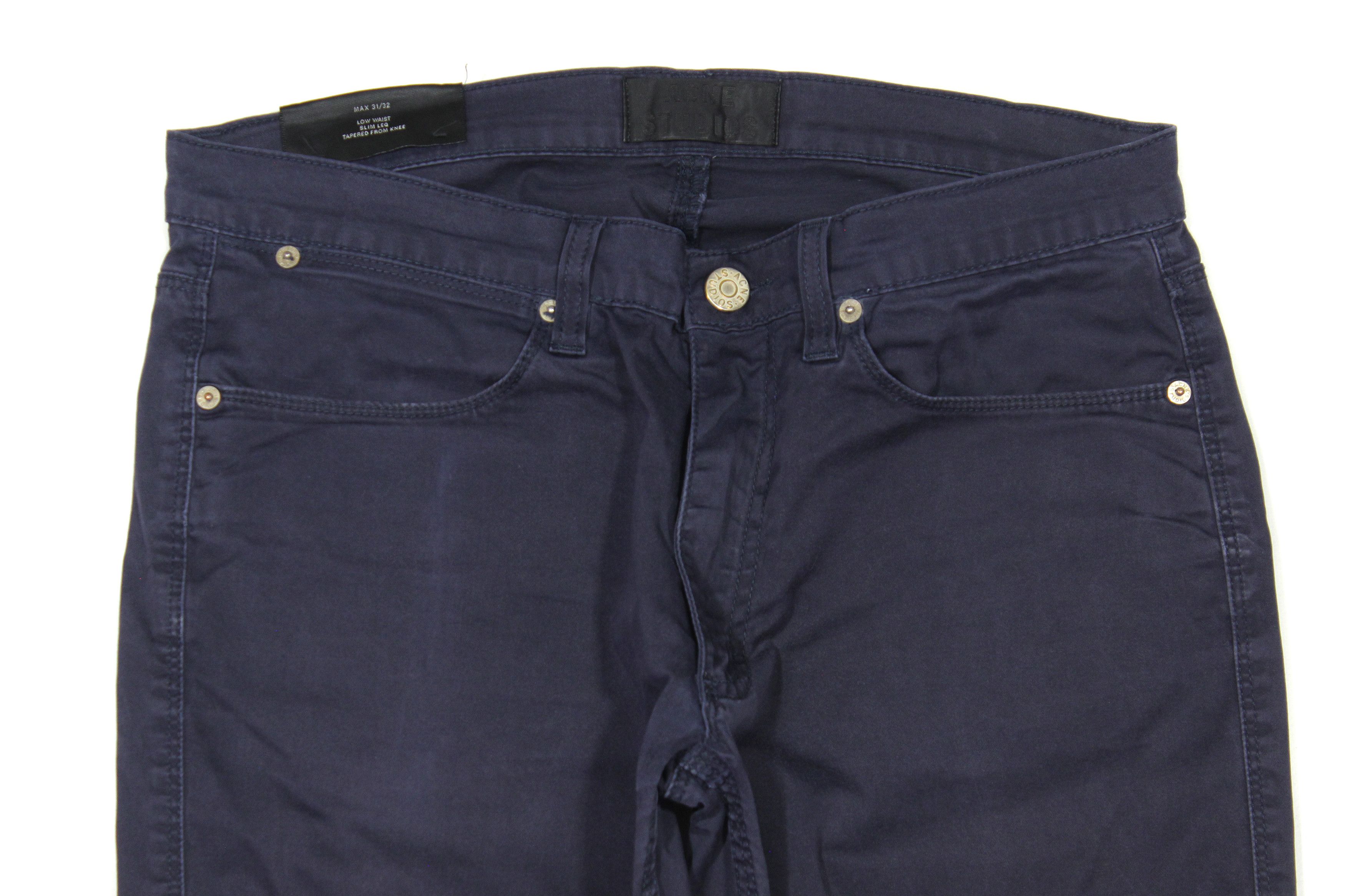 Acne Studios Max Satin Blue Pants With Tags Size US 31 - 3 Thumbnail