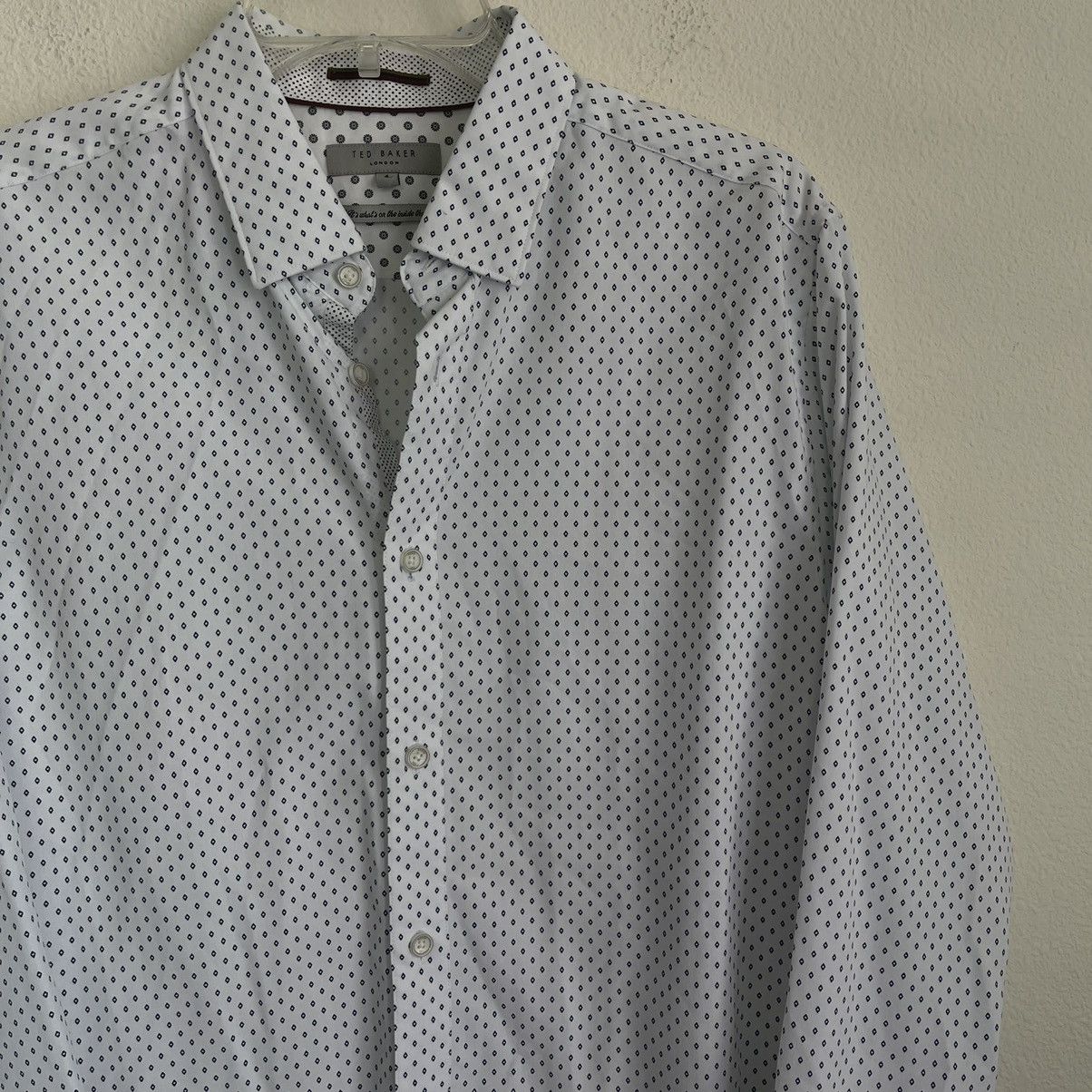 Ted Baker Contrast Cuff Button Down Patten LS Shirt