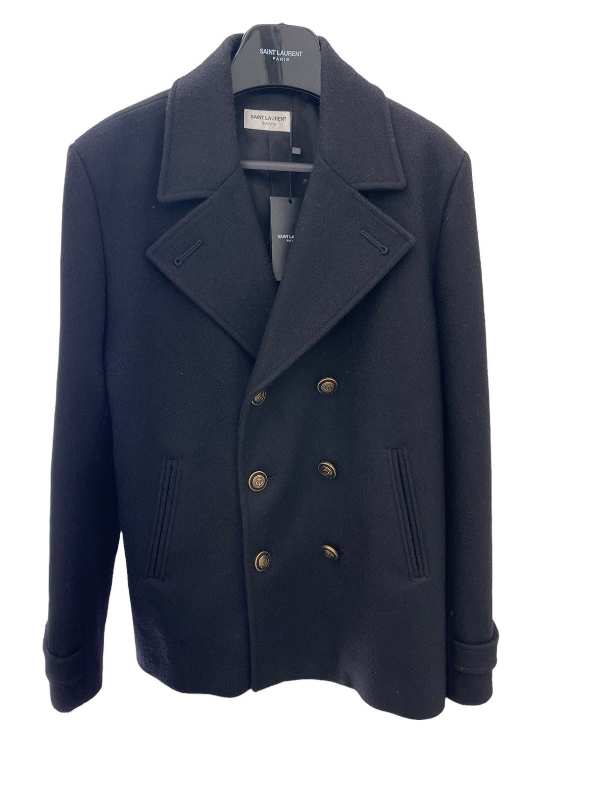 Saint Laurent Paris FW13 Caban Peacoat Jacket | Grailed