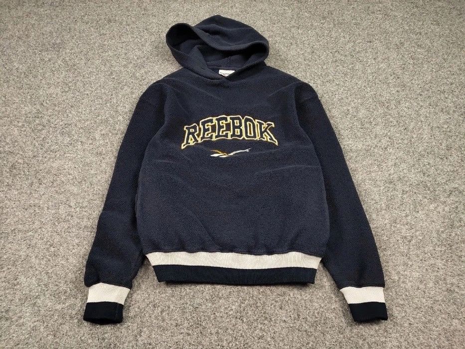 Reebok Vintage 90s Reebok Fleece Hoodie Embroidered Center Logo Size US S / EU 44-46 / 1 - 2 Thumbnail