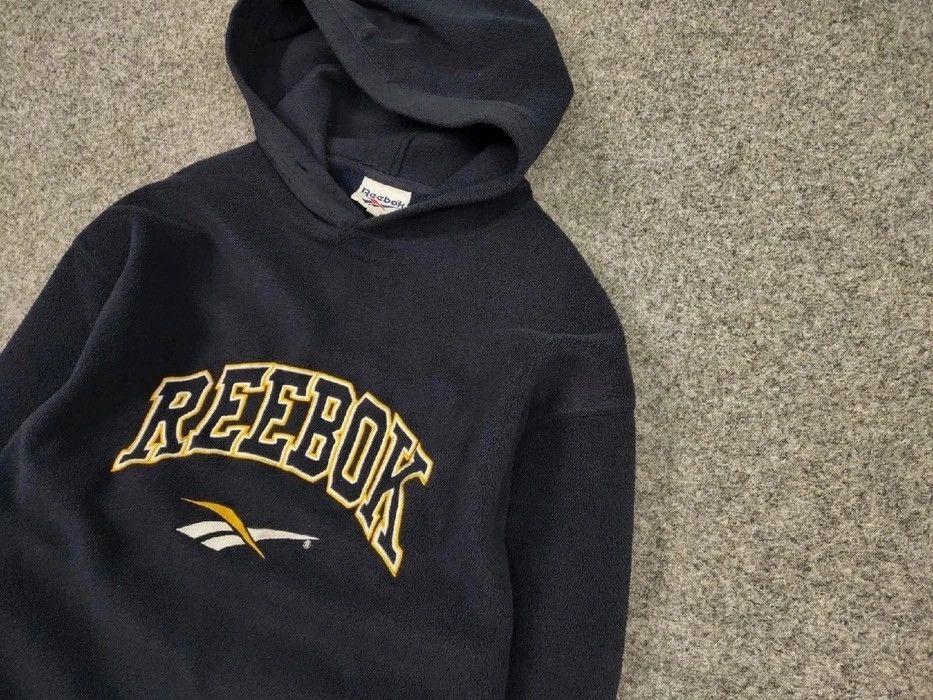 Reebok Vintage 90s Reebok Fleece Hoodie Embroidered Center Logo Size US S / EU 44-46 / 1 - 4 Thumbnail
