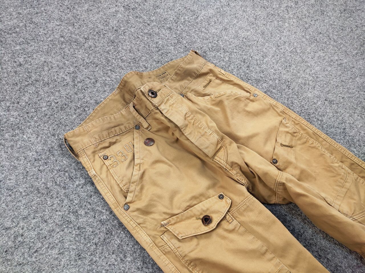 G-Star Vintage 90's G Star Raw General Tapered Faded Cargo Pants Size US 34 / EU 50 - 10 Thumbnail