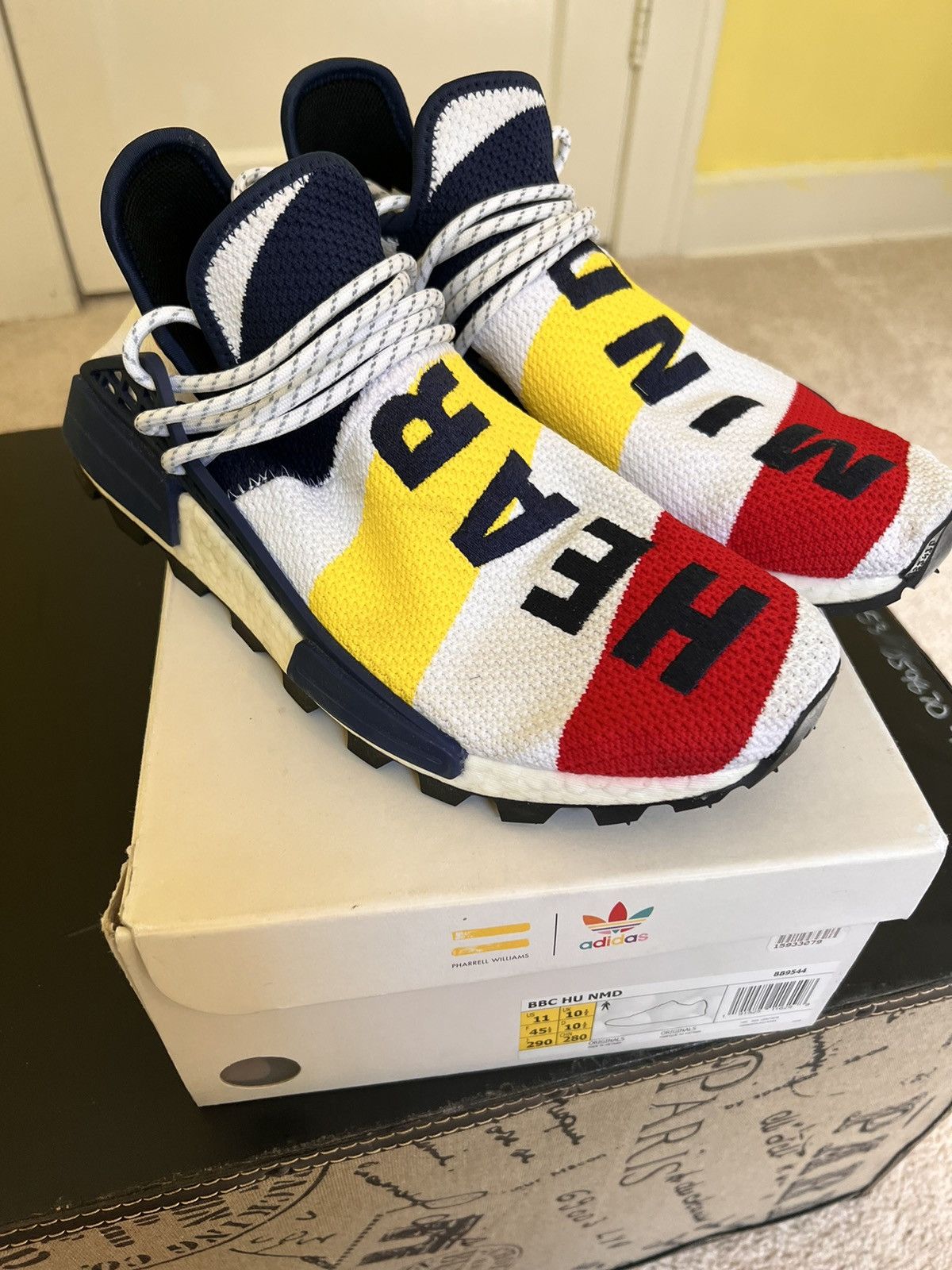 Adidas × Billionaire Boys Club × Pharrell Pharrell x Billionaire Boys Club x NMD Human Race Trail BBC Size US 11 / EU 44 - 2 Thumbnail