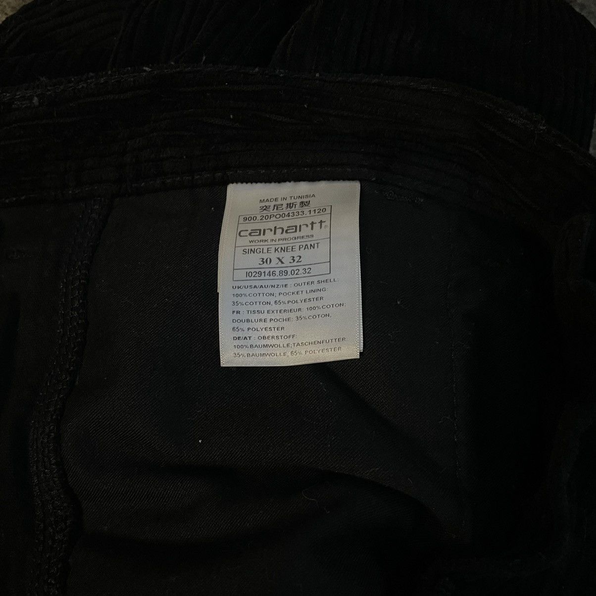 Carhartt Wip Carhartt WIP Black Corduroy Pants Size US 30 / EU 46 - 4 Thumbnail
