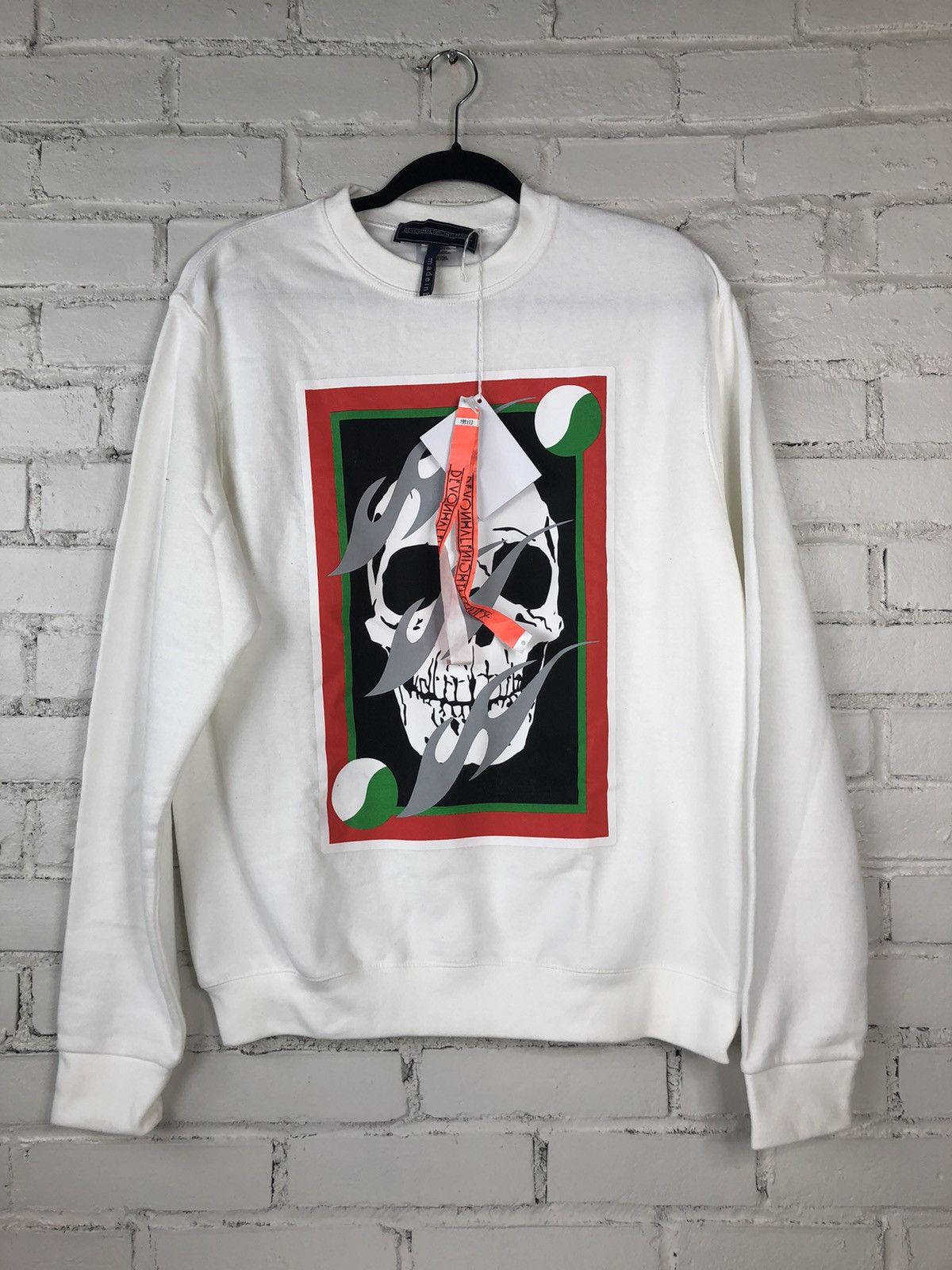 Devon Halfnight Leflufy Devon Halfknight Leflufy Flame Skull Print Crewneck Size US M / EU 48-50 / 2 - 1 Thumbnail