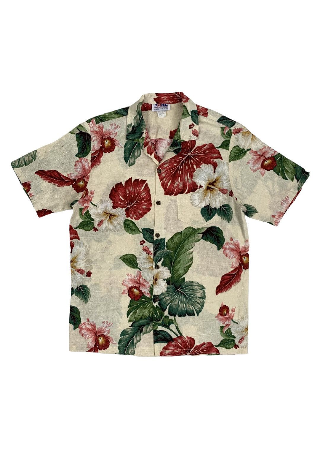 Vintage Vintage 70s Hawaiian Flora Button Up Summer Shirt Size US M / EU 48-50 / 2 - 1 Thumbnail