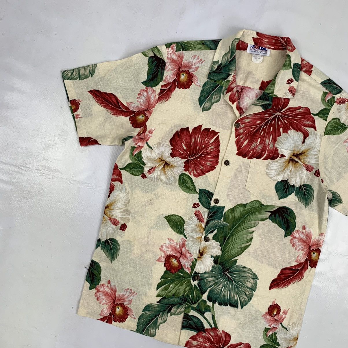 Vintage Vintage 70s Hawaiian Flora Button Up Summer Shirt Size US M / EU 48-50 / 2 - 2 Thumbnail