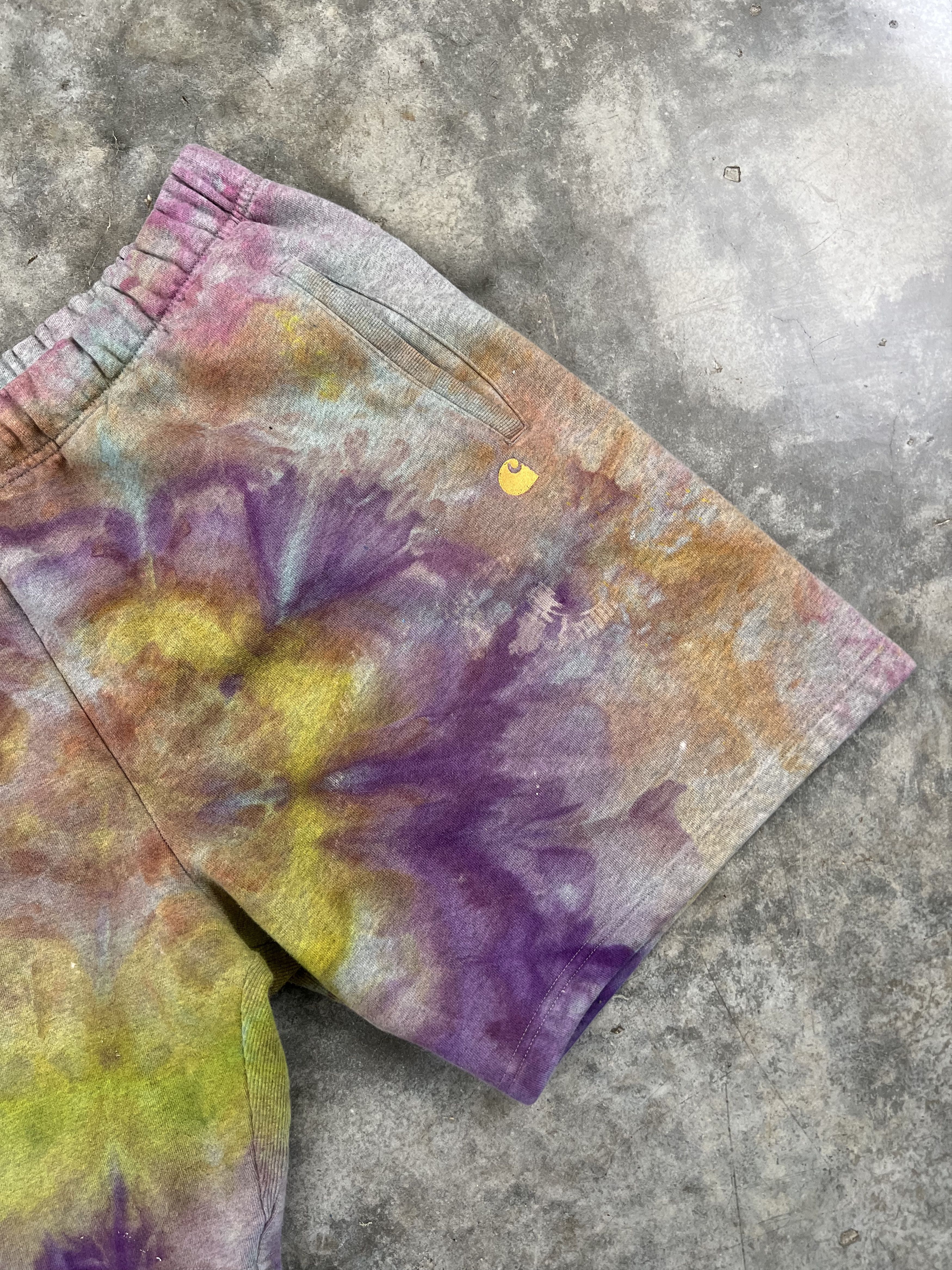 Carhartt Wip Carhartt Work In Progress Tie Dye Chase Sweat Shorts XXL Size US 38 / EU 54 - 2 Thumbnail